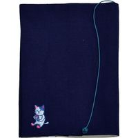 TTC 布のブックカバー 猫 [ハサミ] 紺 SBC016-14 1個（直送品）