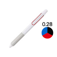 三菱鉛筆 ジェットストリーム　エッジ3　３色ボールペン　0.28mm　ホワイトレッド SXE3250328W15 １本（直送品）
