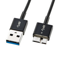 USBケーブル　USB-A（オス）USB3.0MicroB　0.3m　USB3.2（ Gen1）　KU30-AMCSS03K　サンワサプライ　1本（直送品）