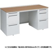 オカムラ アドバンスS 両袖机 左右3段 引出し付 幅1800×奥行700×高さ720mm 3VANAE