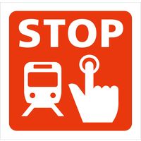 グリーンクロス JISピクトサイン 列車の非常停止ボタン 150角 6300001299（直送品）