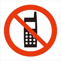 グリーンクロス JISピクトサイン 携帯電話使用禁止 150角 6300001310（直送品）