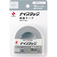 ニチバン ナイスタック両面テープ透明タイプ小巻 NW-C15SF 1セット（10個）