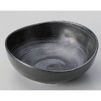 アースモス 美濃焼 小鉢 刷毛目銀彩楕円3.5鉢 （13個入）（直送品）