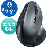 サンワダイレクト ワイヤレスマウス（Bluetooth・エルゴノミクス形状・DPI切替・ブルーLED光学式） 400-MA102 1個（直送品）