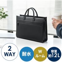 サンワダイレクト ビジネスバッグ（ダブルファスナー・大容量・耐水・15.6型対応・A4収納） 200-BAG124WP 1個（直送品）