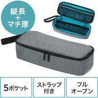 サンワダイレクト ガジェットポーチ（ACアダプタ収納ケース・モバイルバッテリーケース・縦長・キャリングケース）