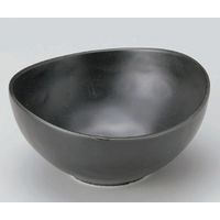 アースモス 美濃焼 小鉢 黒マット楕円3.5鉢 (11個入)（直送品）