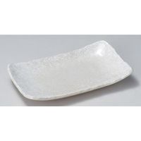 アースモス 美濃焼 焼物皿 白結晶8.0長角皿 (2個入)（直送品）