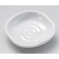 アースモス 美濃焼 小皿 白マット2.8なで角皿 (12個入)（直送品）