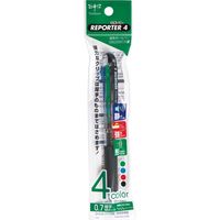 トンボ鉛筆 ４色ボールペン　リポーター４　透明パック FCB-132 1セット（5個）