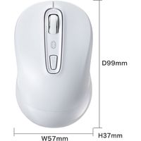 サンワサプライ Bluetooth3.0ワイヤレス ブルーLEDマウス 左右対称 ホワイト MA-BTBL29W 1個（直送品）