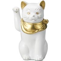 瀬戸焼 招き猫 江戸猫（小）プラチナ右 （1個入）（直送品）