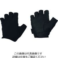おたふく手袋 おたふく フーバー シンセティックレザーグローブ 5フィンガーレスモデル ブラック