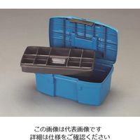 エスコ（esco） 475x280x220mm 工具箱（中皿付/青/ワンバックル） 1セット（2個） EA505K-475（直送品）