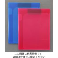 エスコ 320x237x6mm/A4 クリップファイル(マグネット/ブルー) EA762DA-53 1セット(10冊)（直送品）