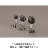 エスコ φ25mm/ 2.5kg マグネットフック(回転フック/ブラック) EA762FG-261 1セット(10個)（直送品）