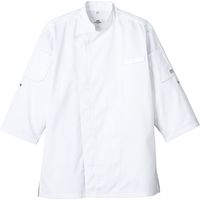 チトセ コックシャツ（七分袖） 兼用 白 M AS-8611（取寄品）