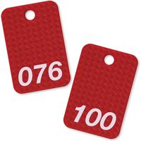 オープン工業 スチロール番号札 76～100 赤 BF-83-RD（直送品）