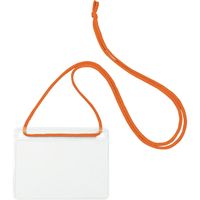 オープン工業 吊り下げ名札 名刺用 橙 NL-11-RG 1セット（10枚×2袋）