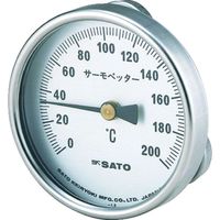 佐藤計量器製作所 佐藤 バイメタル式表面温度計 サーモペッター 0~200°C (2340ー20) 2340-20 1個 149-6950（直送品）