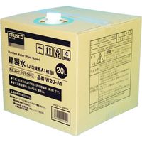 トラスコ中山 TRUSCO 精製水 20L JIS規格A1相当 W20-A1 1箱 161-2667（直送品）