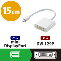 変換アダプタ miniDisplayPort[オス] - DVI-I 24+5ピン[メス]  AD-MDPDVI