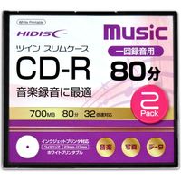 磁気研究所 HIDISC CD-R 音楽用 32倍速 スリムケース HDCR80GMP2TC 1セット（2枚×10個）