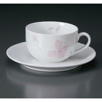 アースモス 美濃焼 カップ＆ソーサー ピンクフラワーDC紅茶C/S [200cc] （3個入）（直送品）