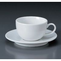 アースモス 美濃焼 カップ＆ソーサー パールカプチーノ碗皿 [220cc] （5個入）（直送品）