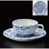 アースモス 美濃焼 和風コーヒーカップ 古代ナポリ紅茶碗皿 [190cc] （2個入）（直送品）