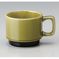 アースモス 美濃焼 マグカップ 北欧グリーンコーヒー碗 [230cc] （5個入）（直送品）