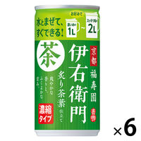 サントリー 伊右衛門 炙り茶葉仕立て 濃縮タイプ 185g 1セット（6缶）