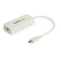 Startech.com USB Type-C 有線LANアダプタ ホワイト USB-Aポート付属 USB-C-GbE変換NIC US1GC301AUW 1個