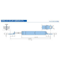 KYB ガススプリング KHG250-30 1本 868-1662（直送品）