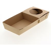 【ケース販売】HEIKO 食品箱 ネオクラフト コンボボックス シングル 004248036 1ケース(20枚×8袋 計160枚)（直送品）