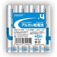 磁気研究所 アルカリ乾電池 単4形 HDLR03/1.5V4P 1セット（60本：4本×15パック）