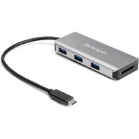 USBハブ Type-C接続 カードリーダー×1 USB-A×3　HB31C3ASDMB　1個　StarTech.com（直送品）