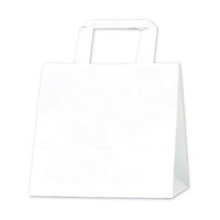 ササガワ 手提げバッグ １０Ｐ白無地 平小 50-6510 1包 【10枚袋入】（取寄品）