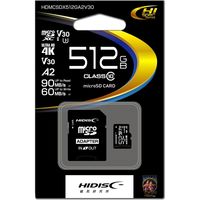 磁気研究所 HIDISC 超高速microSDXCカード 512GB HDMCSDX512GA2V30 1個