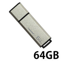 磁気研究所 HIDISC USB3.0 フラッシュドライブ 64GB シルバー キャップ式 HDUF133C64G3 1個（直送品）