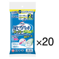 白十字 サルバ 尿とりパッド 男性用 コンパクトパック 1箱（40枚：2枚入×20パック）