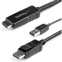 HDMI - DP変換ケーブル 4K/30Hz HDMIからDiplayPortに変換するアクティブコンバータ