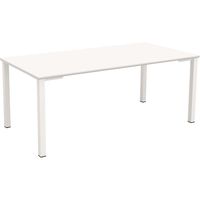 【軒先渡し】Y2K AKIRA 会議テーブル アジャスター 幅1800×奥行900×高さ720mm ホワイト×ホワイト 1台（直送品）