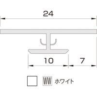 【建築資材・浴室用床シート】フクビ化学工業 樹脂化粧パネル アルパレージ用ジョイント WW AJ2WW 1セット（20本入）（直送品）