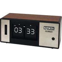 TRI SLOWER DESK CLOCK LED 置き時計 回転式 bradham(ブラハム)　ウッド SLW129 1個（直送品）