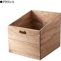 ダンデライオン　斜めカットBOX　(L)　ブラウン　119-920305　1台（直送品）