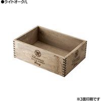 ダンデライオン　アンティークワイン木箱　(L)　ライトオーク　119-10616　1台（直送品）