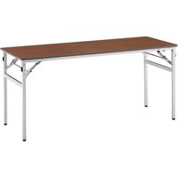【設置込】コクヨ 会議用テーブル KT-220 折畳みテーブル 棚無 幅1500×奥行600×高さ700mm ブラウン 1台（直送品）