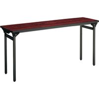 【設置込】コクヨ 会議用テーブル KT-500 折畳みテーブル 棚無 角脚塗装 ローズウッド